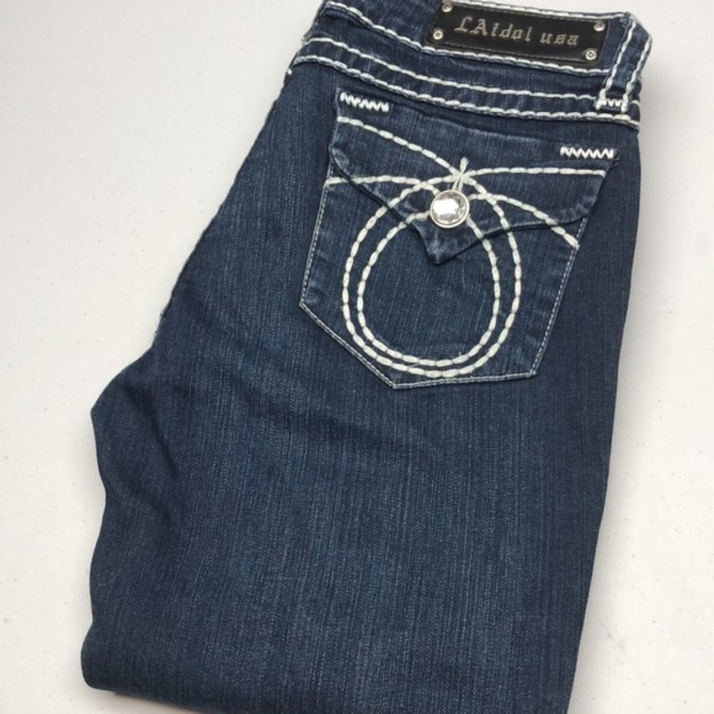 VINTAGE L.A. IDOL JEANS FACTORY CAPRI 31x22 LIKE NEW 💎